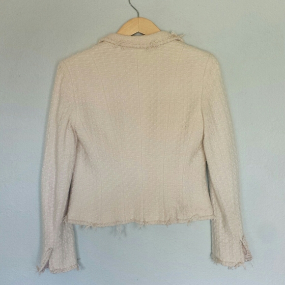 Elie Tahari Tweed Wool Blend Blazer Size Medium - Picture 4 of 7